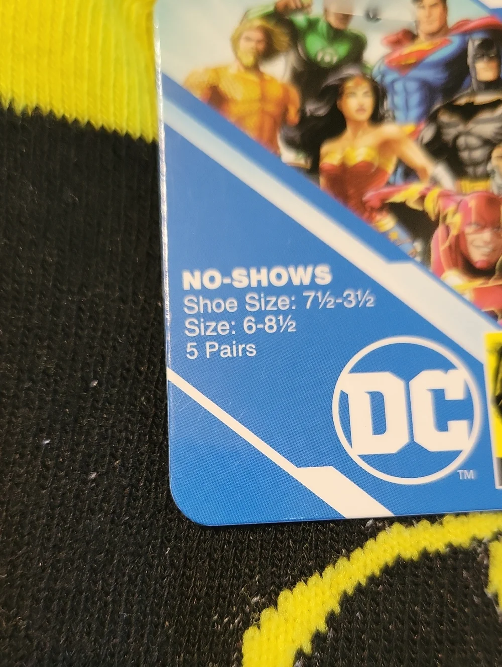NWT 5 Pk Kid's DC Comics Justice League Superhero No Show Socks Sz 6-8 1/2